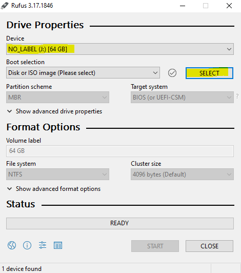 Select ISO